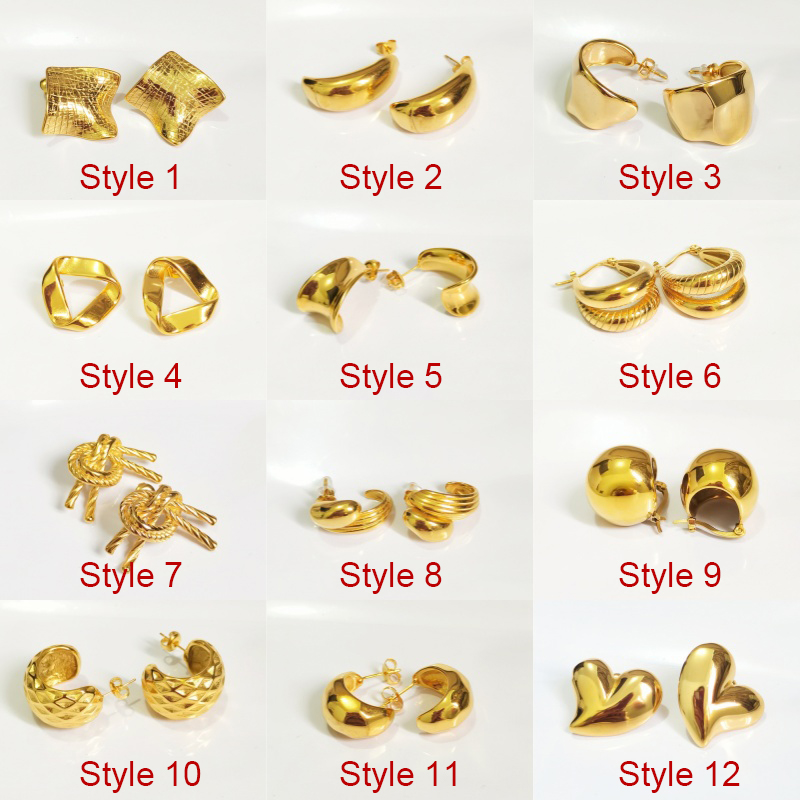 Designer earring Europe and the United States ins stainless steel simple wild earrings geometric irregular earrings earrings jewelry