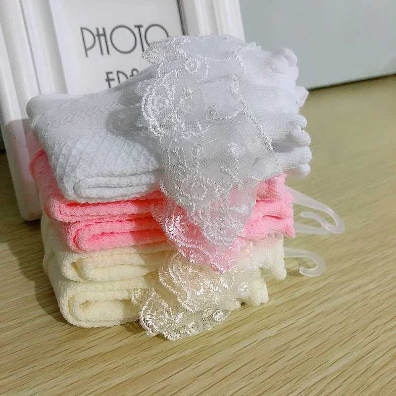 Baby Girls Ankle Socks Breathable Cotton Lace with Ruffle Princess Mesh Sock Children White Pink Yellow Kids Toddler Dance Socks CL240824