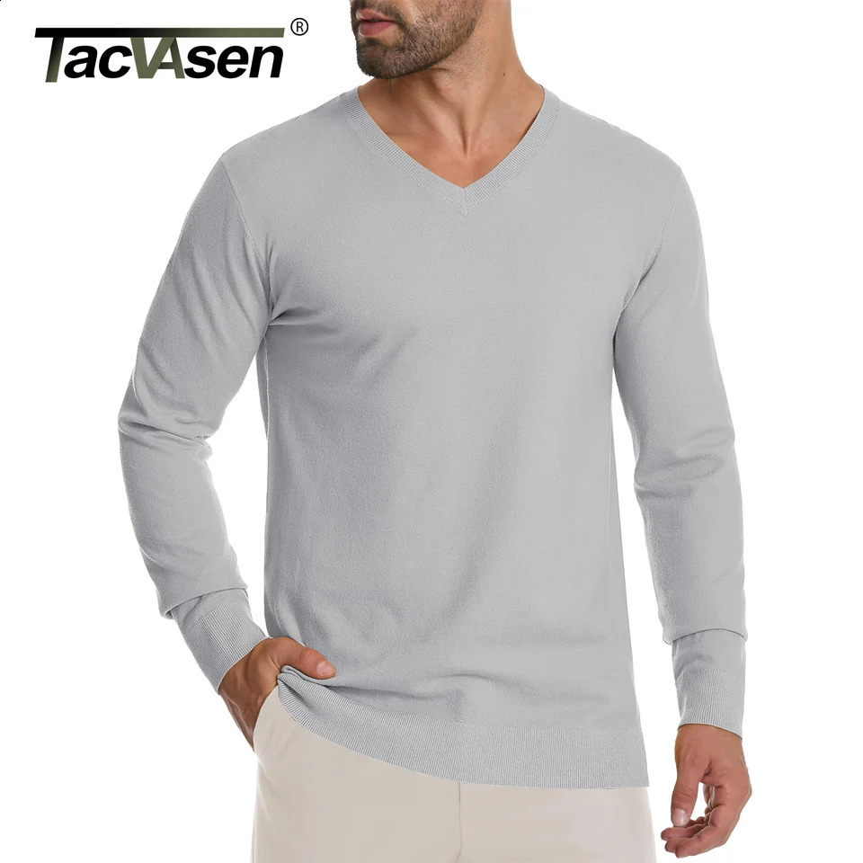 Takvason autumn knitted sweater with floral pattern for men Vneck slim fit casual thick long sleeved 240824
