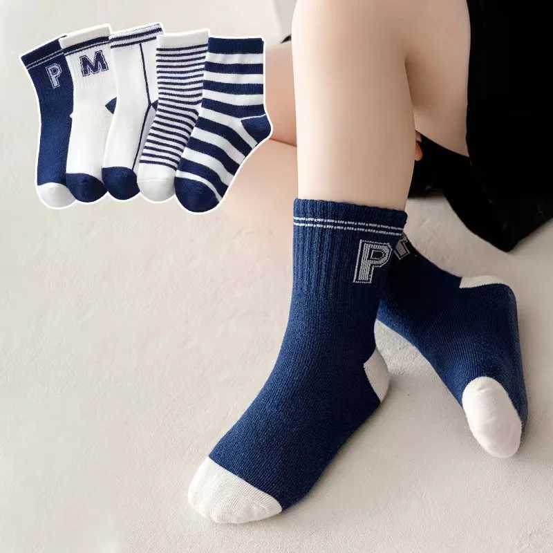 5 Pairs 0-12Years Childrens Boys Sock for Kids Spring Summer Autumn Winter Baby Girls Boat Long Socks CL240824