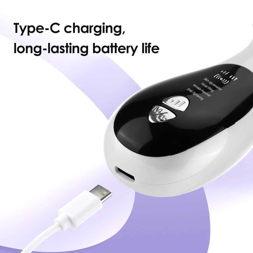 EMS Microcurrent Face Neck Lifting Beauty Device Hot Compress LED Photon Firming Rejuvenation Anti Wrinkle Facial Massager CL240824