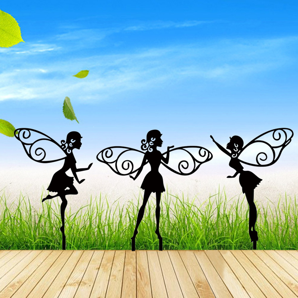Garden Decor Whimsical Garden Stakes Handmade Iron Outdoor Patio Decoration