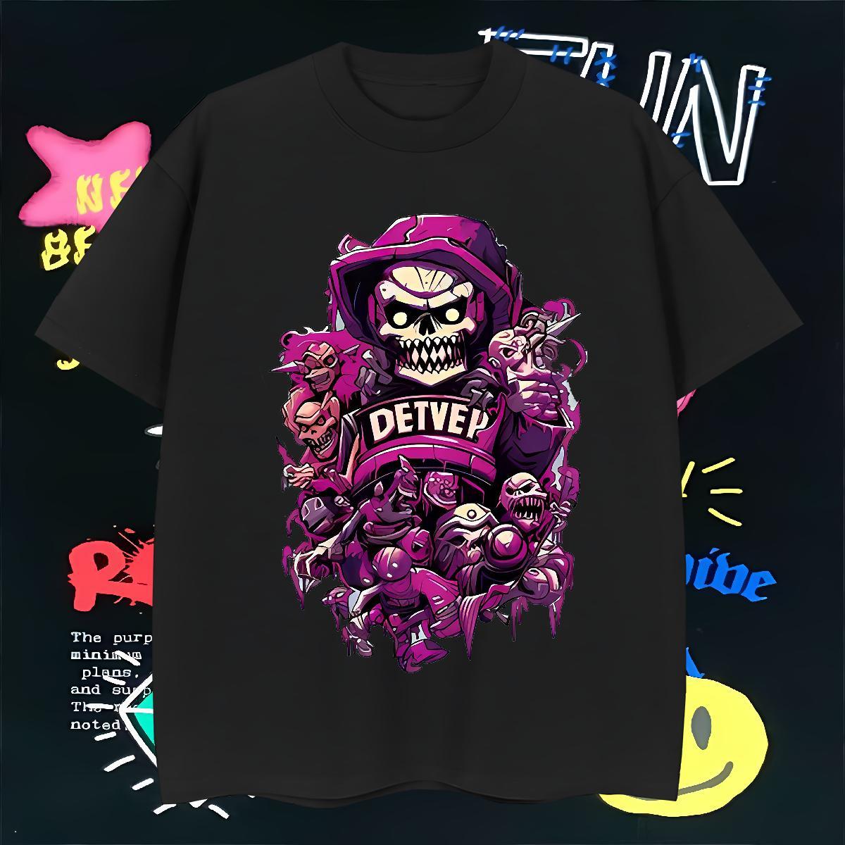 Free Shipping Man T Shirts 230g 100% Cotton skull Home Outdoor Skull Crew Neck Breathable Tshirts Factory Direct Tops Tees