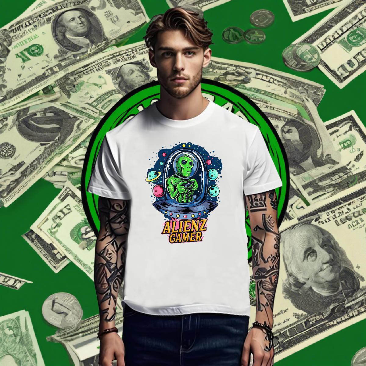 Free Shipping T Shirts Men 230g Pure Cotton ET Casual Customized Print Breathable Short Sleeve Men Clothes T-Shirt Fashion Design Tees Shirts