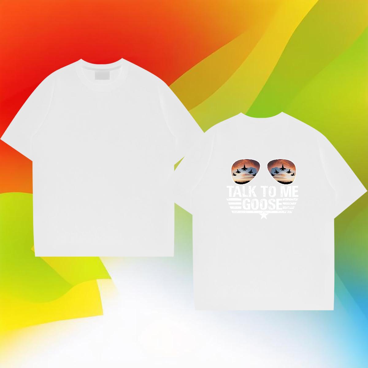Cool Design T Shirt For Man 230g Cotton letter Outdoor Black White Round Neck Short Sleeve Mens Tshirts Classic Tops Shirt