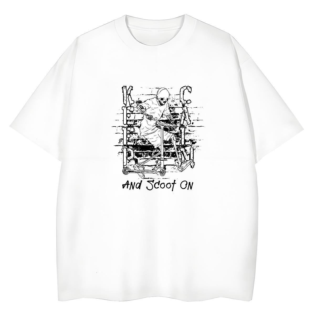 Free Shipping T Shirt For Man 100% Cotton 230g logo High Street Hip Hop White Plus Size Crew Neck Breathable Couples T Shirts New Designer Tops Tees