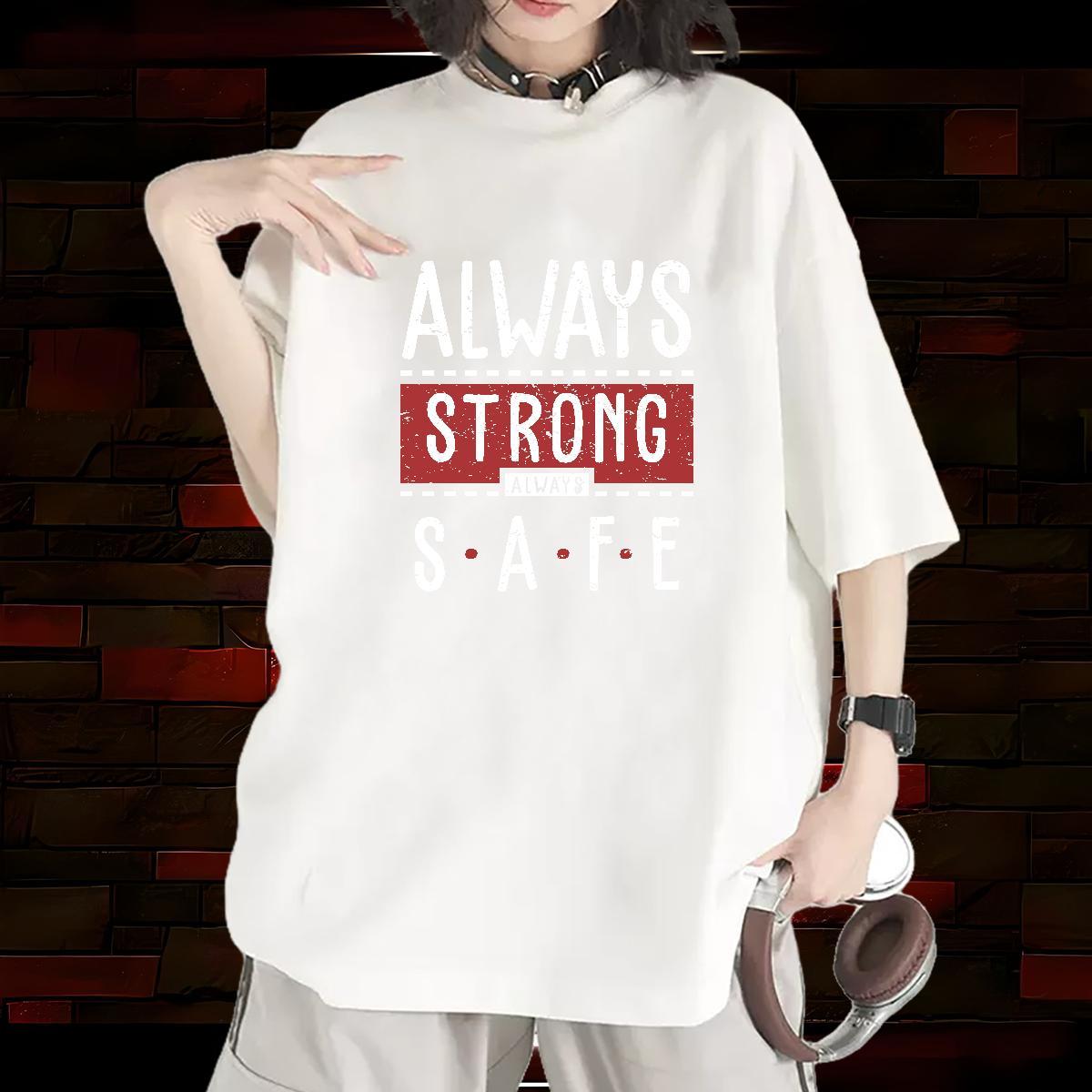 Soft Woman Tshirt 230g 100% Cotton letter Daily Outfit Women T Shirts Short sleeve Soft Cartoon Printing L-4XL Top Shirts