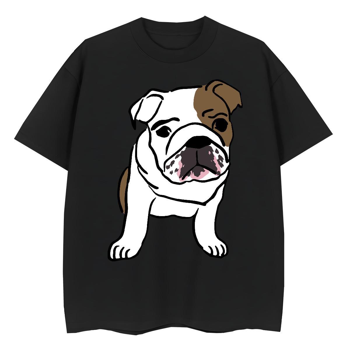 2024 Summer Men Tops Tees Dog Daily Wear 100% Cotton 230g Polos Round Neck Short Sleeve Loose T-Shirts for Men Customized