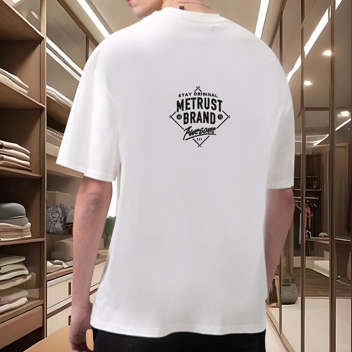 Comfortable T Shirt For Man 100% Cotton 230g letter Sports Casual Custom Printed Short Sleeve O-Neck Mens Tshirts Classic Polos
