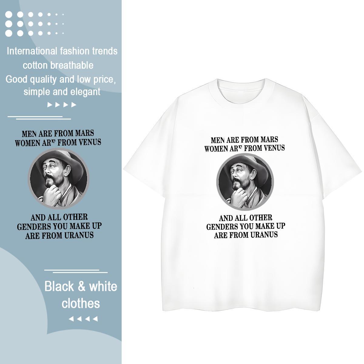 Loose Fit Men T Shirts 230g Cotton letter Anime Printing Street Oversized 3XL 4XL Crew Neck Mens Tshirts 2024 Designer Tops Tees