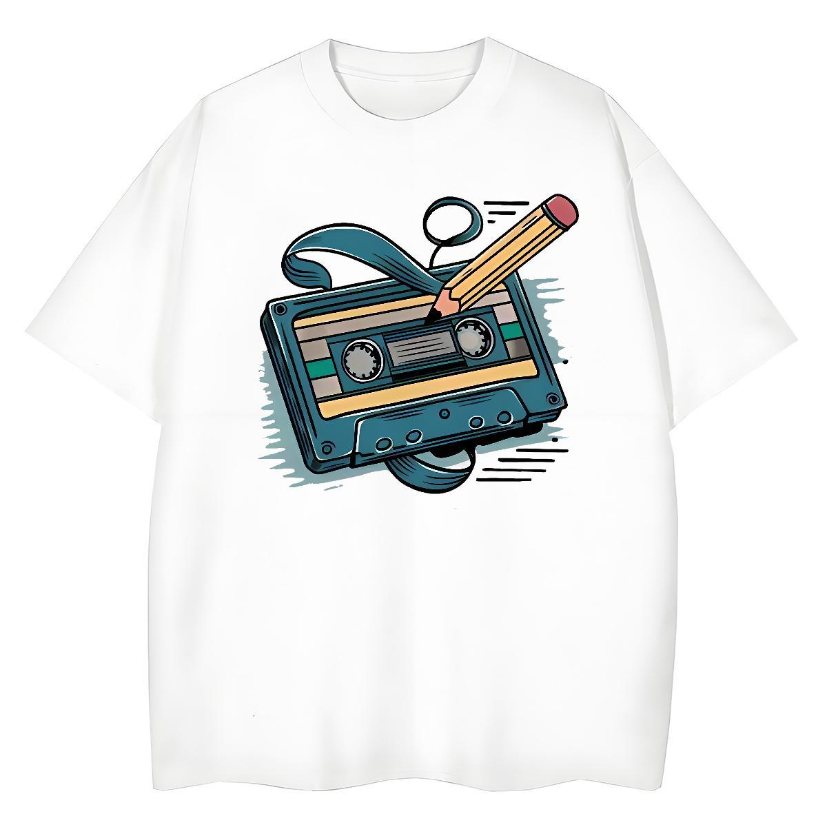 2024 DIY Men Tops Tees radio Anime Printing Street 230g Cotton Polos Breathable Short Sleeve Brand T shirt Custom Anime