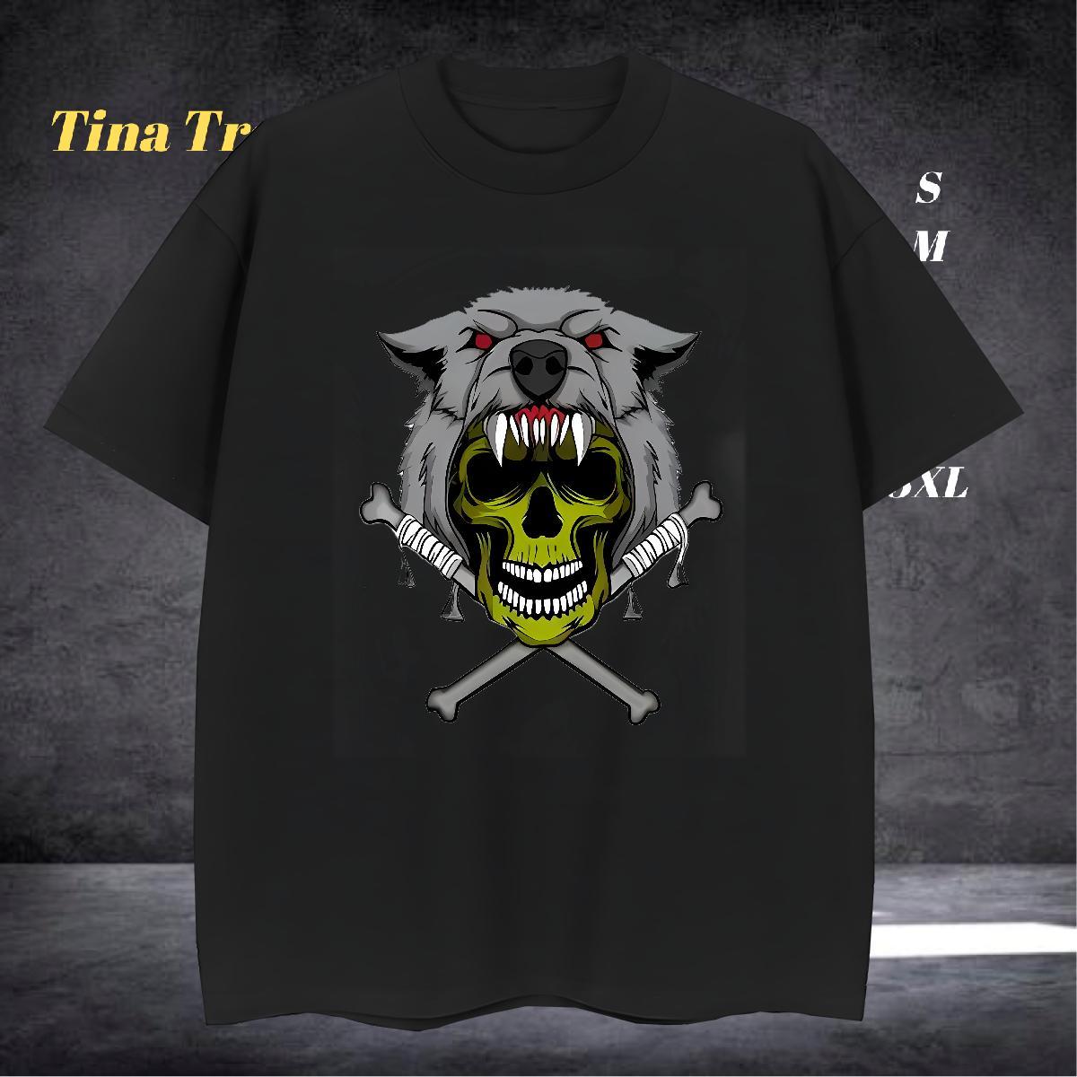 TOP Quality T Shirts Men 230g Pure Cotton skull Daily Outfit Customized O Neck Short Sleeves Mens Tshirts 2024 Designer Tee Shirt