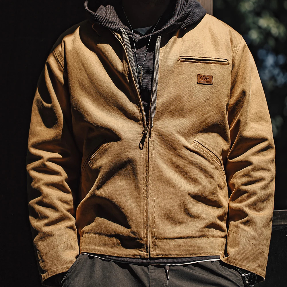 Maden Interstellar Same Style Tops Detroit Hunting Jacket J001 American Retro Lapel Street for Mens Spring 240824