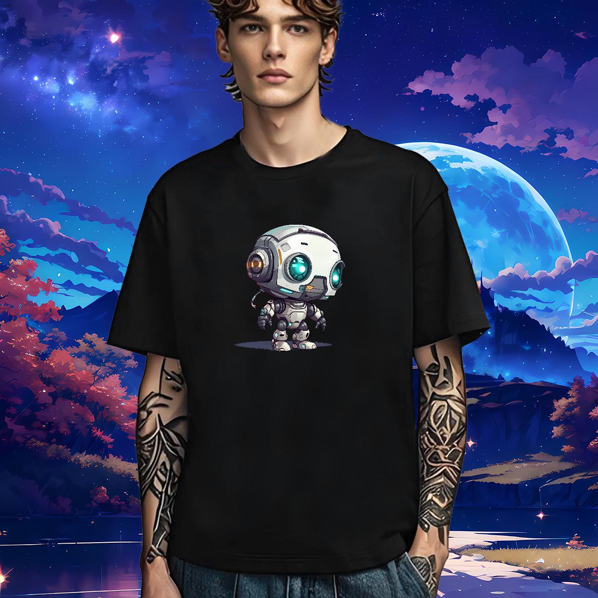 Cool Design T-Shirts for Men 230g Pure Cotton ET Home Outdoor DIY Logo Oversized Breathable Short Sleeve Couples T Shirts Custom Tshirts