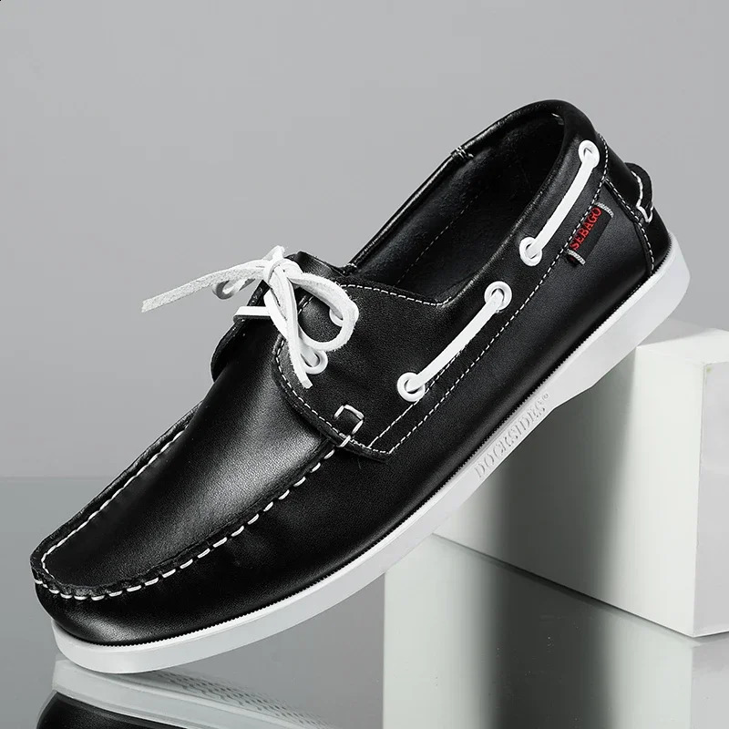 genuine leather coat for mens Moccasin driving shoes in featuring casual stylish and breathable dock classic boat shoes 240824