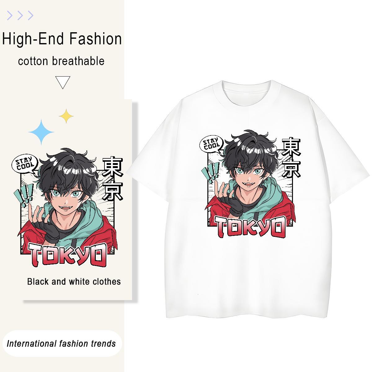 High quality Woman Tshirt 230g Pure Cotton handpainted Beach Women T Shirts Comfortable Anime Oversized Tee Shirt