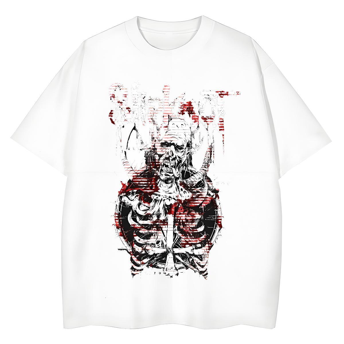 Lady Tshirt for Man Woman 100% Cotton 230g scary Casual Beach Woman T Shirts Breathable Graphic Tshirts