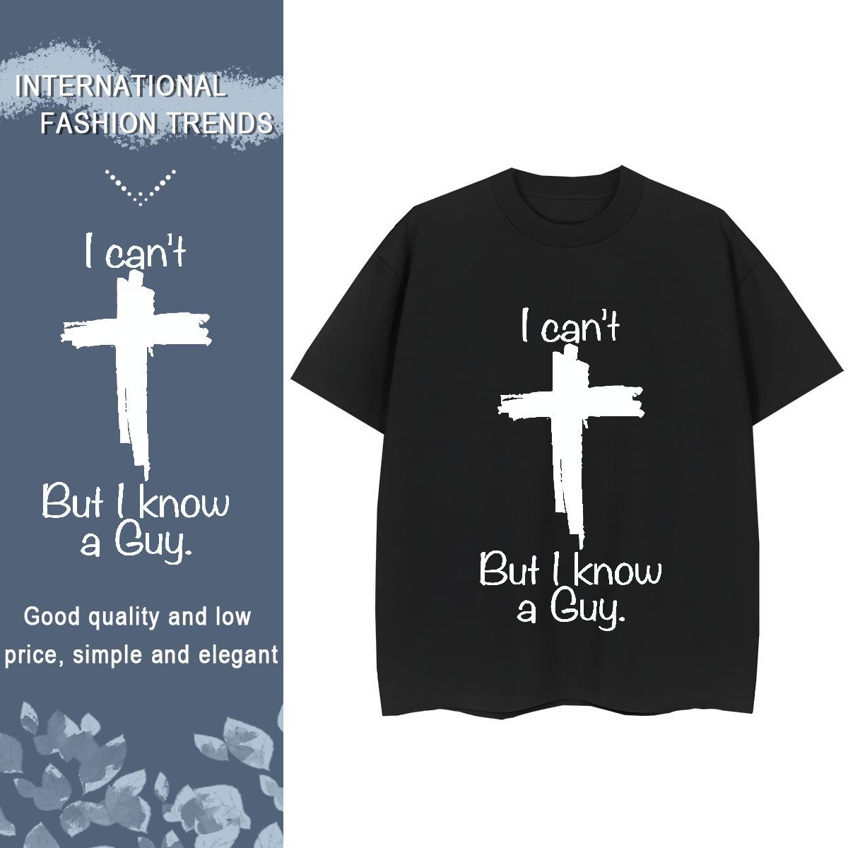 Comfortable Couples T Shirts 230g Cotton letter Street Wear T Shirts Women Round Neck Short Sleeve DIY Printed Tops Shirt