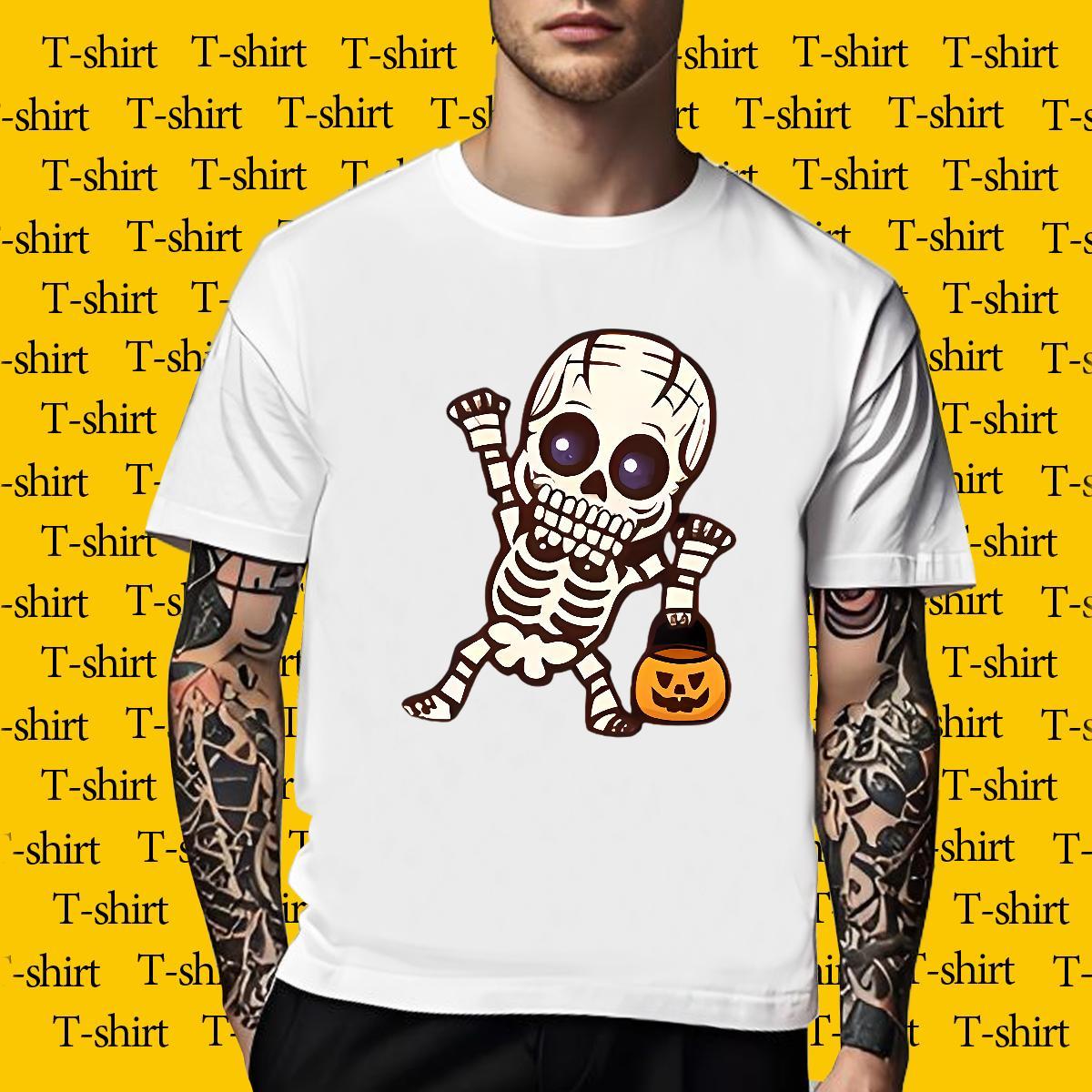 Cool T Shirts Men 230g 100% Cotton skull Casual Beach Customized Print O Neck Short Sleeves Men Clothes T-Shirt Classic Polos