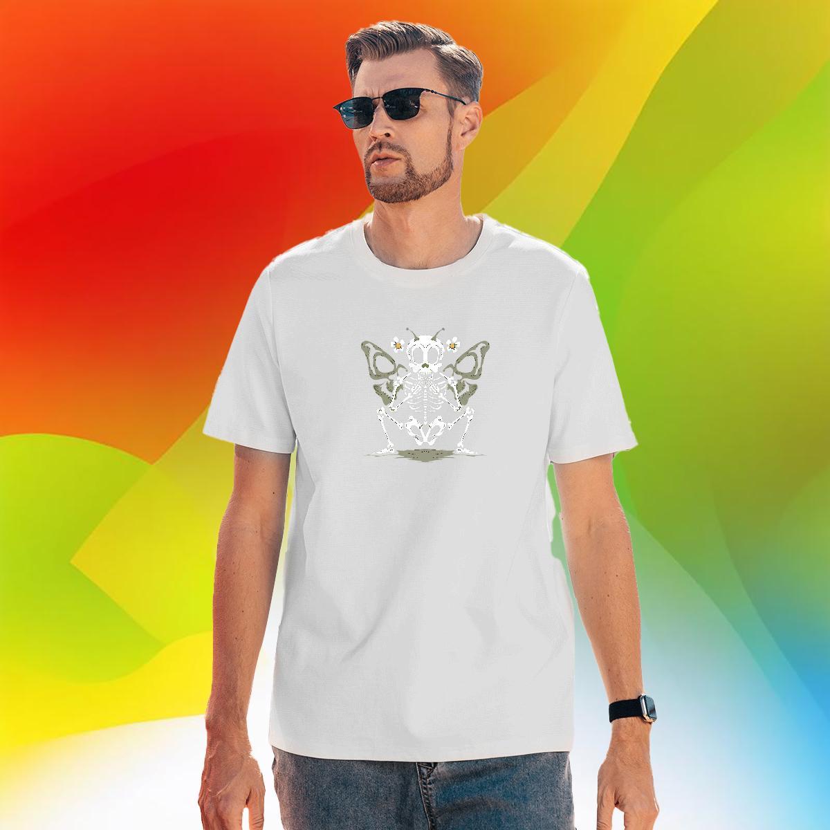Popular T shirt 230g 100% Cotton skull Sports Casual Custom Printing O-Neck Short Sleeve Men Tops Tees Fashion New Tops Shirt