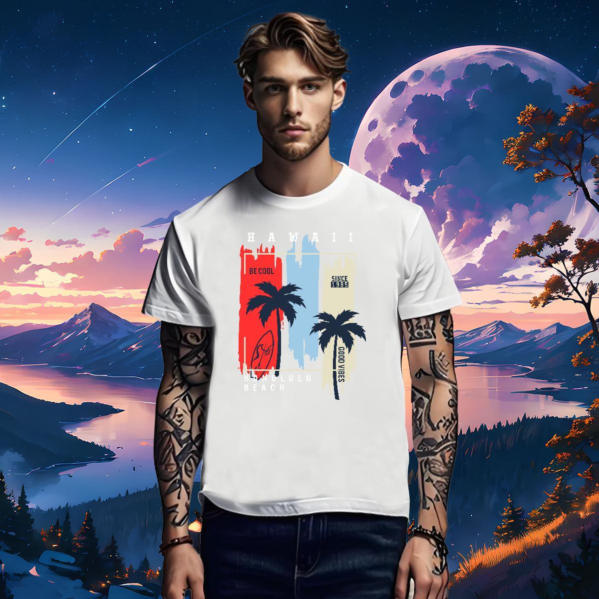 Cool Man T Shirts 230g Cotton letter Casual Plus Size Custom Round Neck Short Sleeve Men Tees Customized Tee Shirt