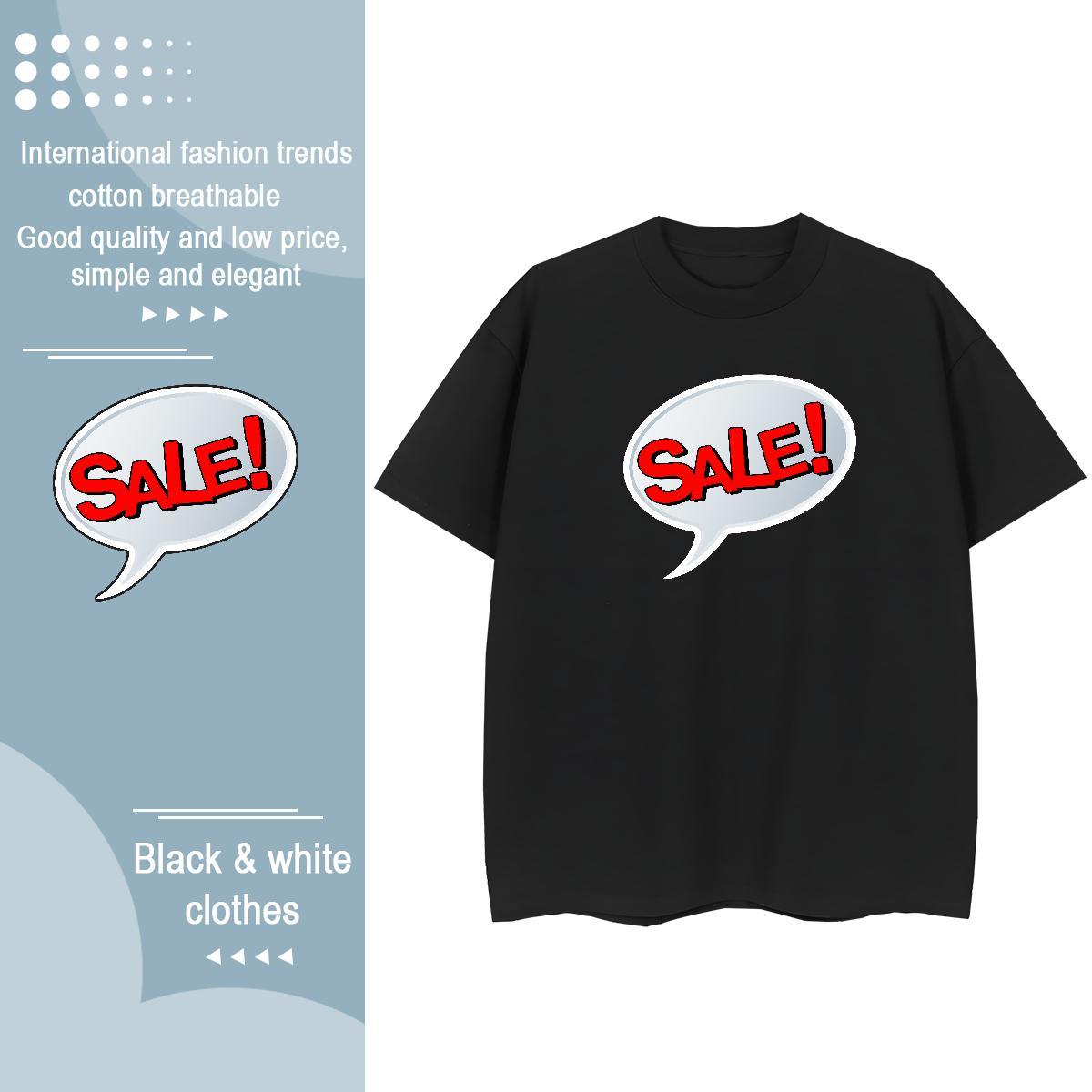 Free Shipping Couples T Shirts 100% Cotton 230g letter Hip Hop Woman T Shirts Crew Neck Breathable Black White Tops Tees