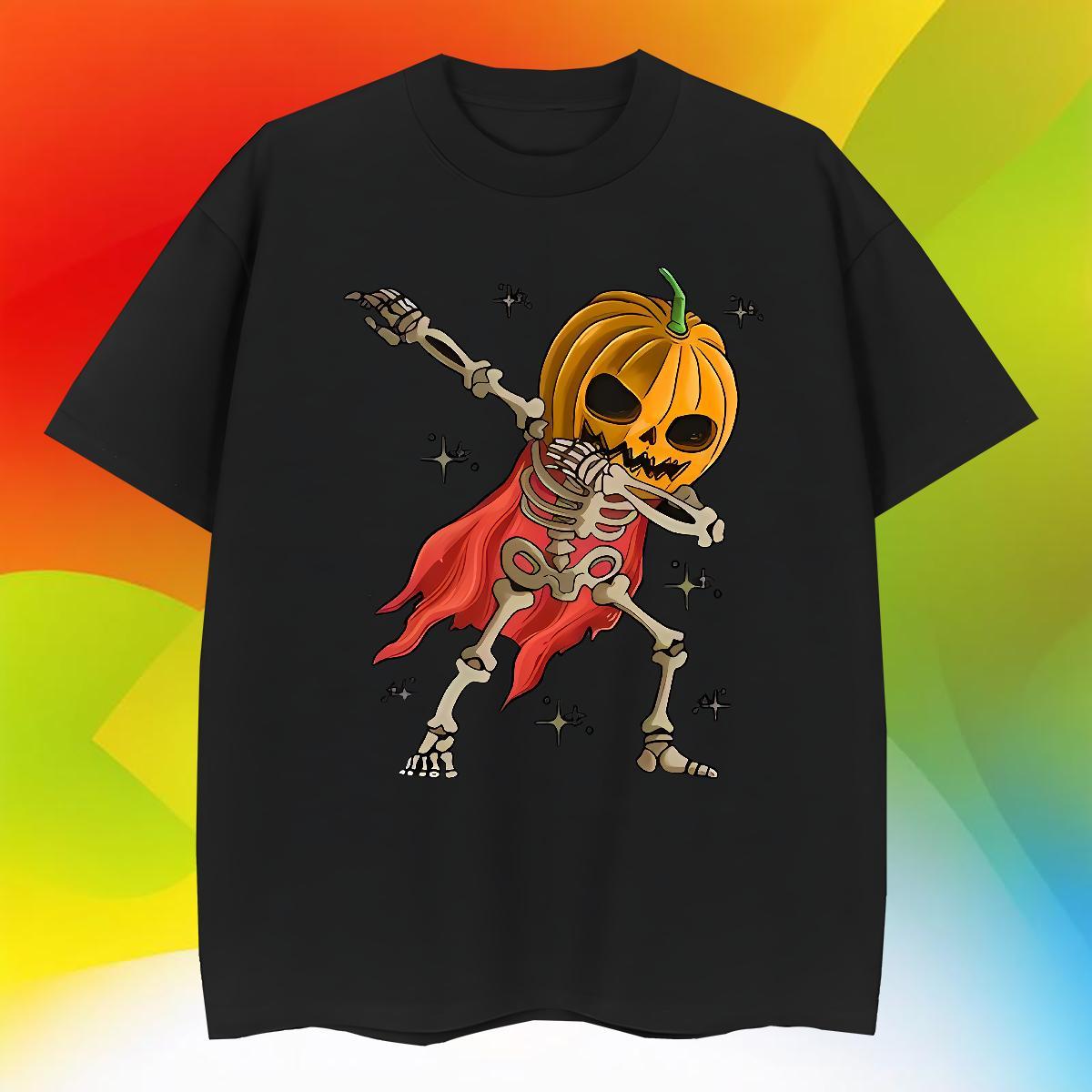 Loose Fit T Shirt For Man 230g Cotton skull Spring Summer Custom Print Plus Size Breathable Men Tops Tees Stylist Tshirts