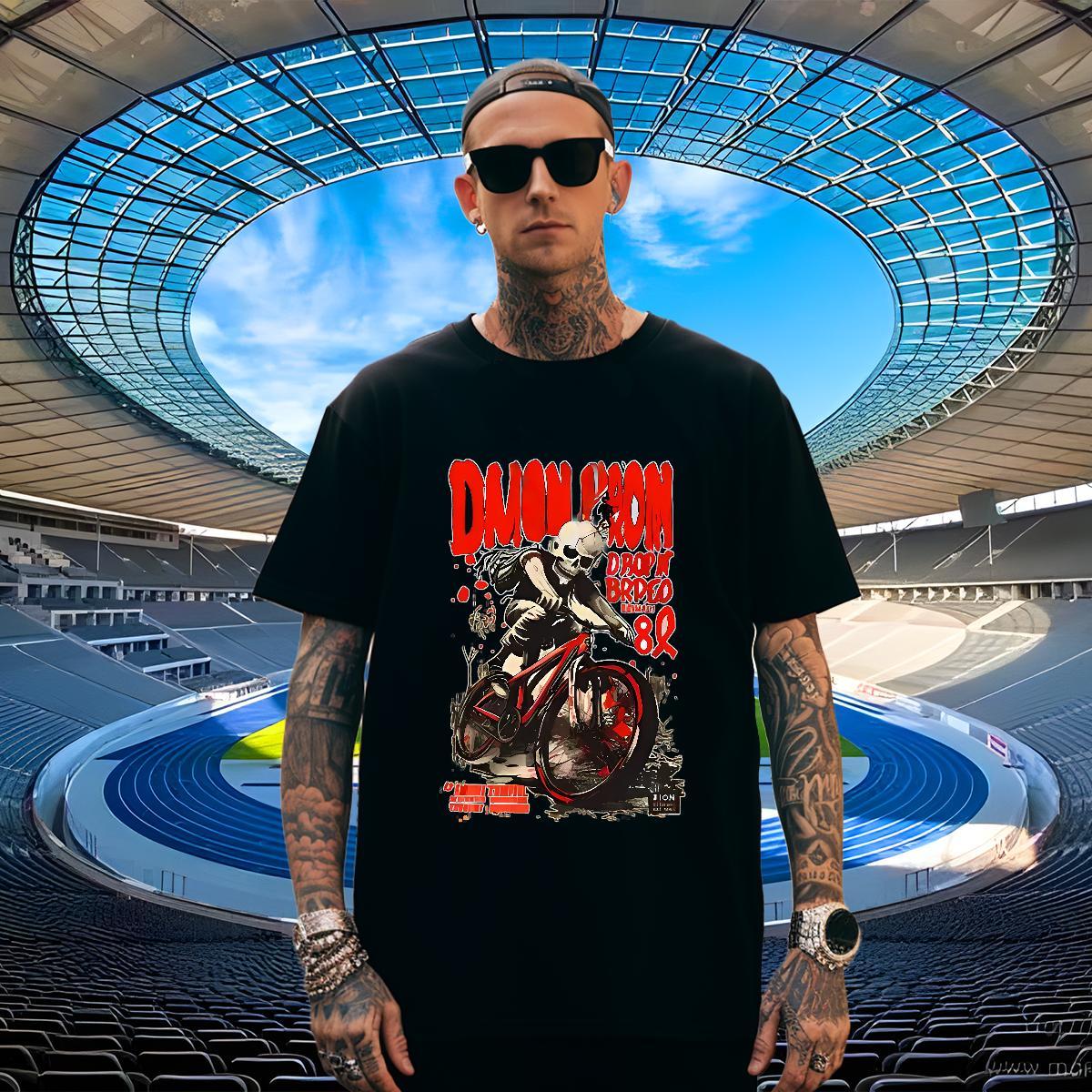 TOP Quality T Shirt For Man 230g Pure Cotton skull Beach Custom Print Plus Size Breathable Short Sleeve Tshirts DIY Customized Clothings