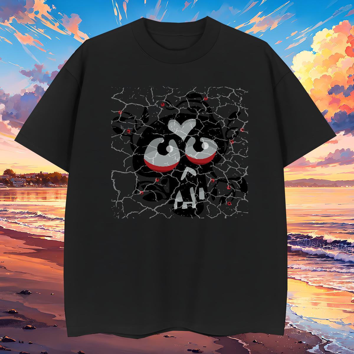 Cool T shirt 230g 100% Cotton skull Spring Summer Plus Size Cartoon Short Sleeve Soft Men Tees Fashion Clothes