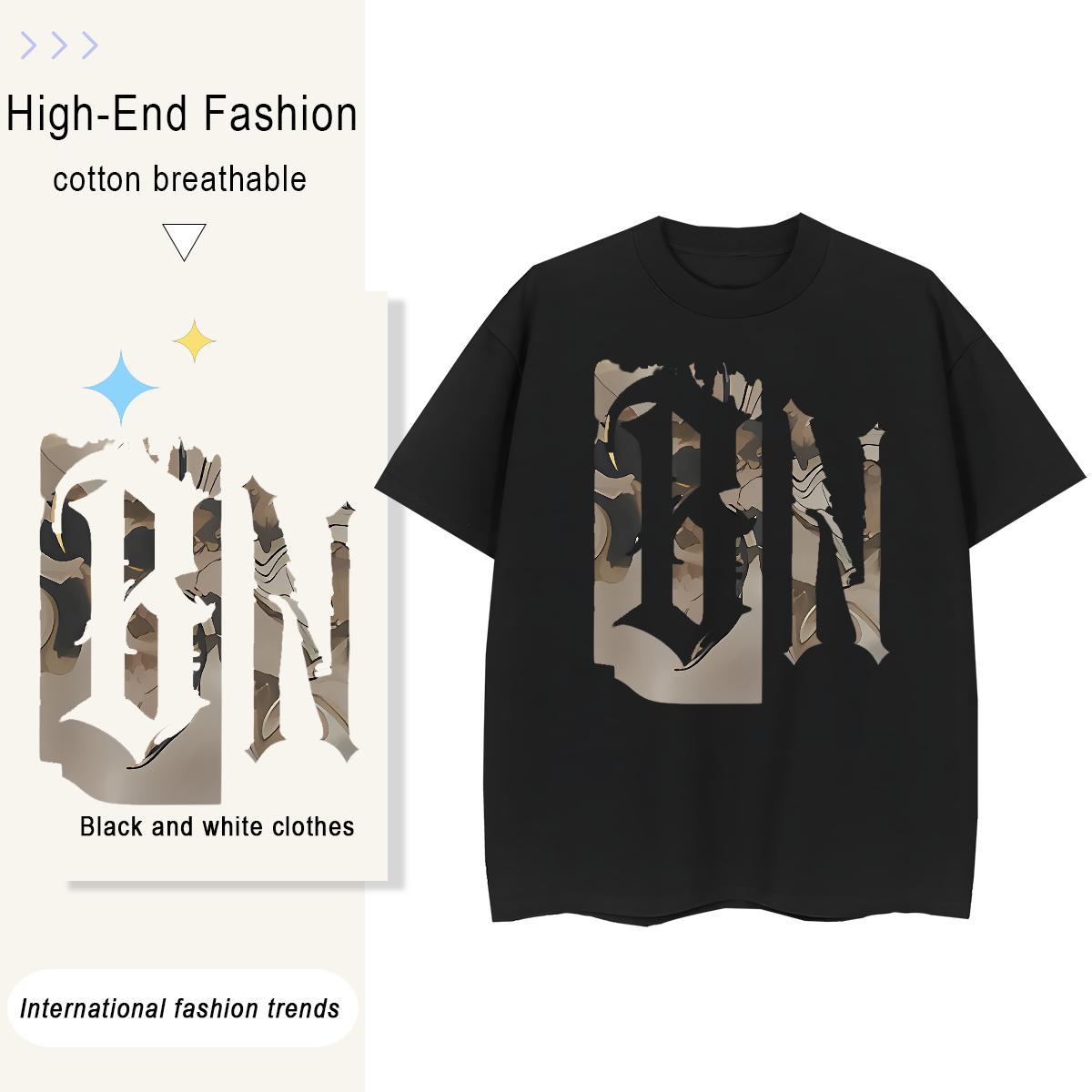 Soft Man T Shirts 100% Cotton 230g letter Street wear Hip Hop Oversized 4XL Round Neck Short Sleeve Men Clothes T-Shirt Factory Direct Tees