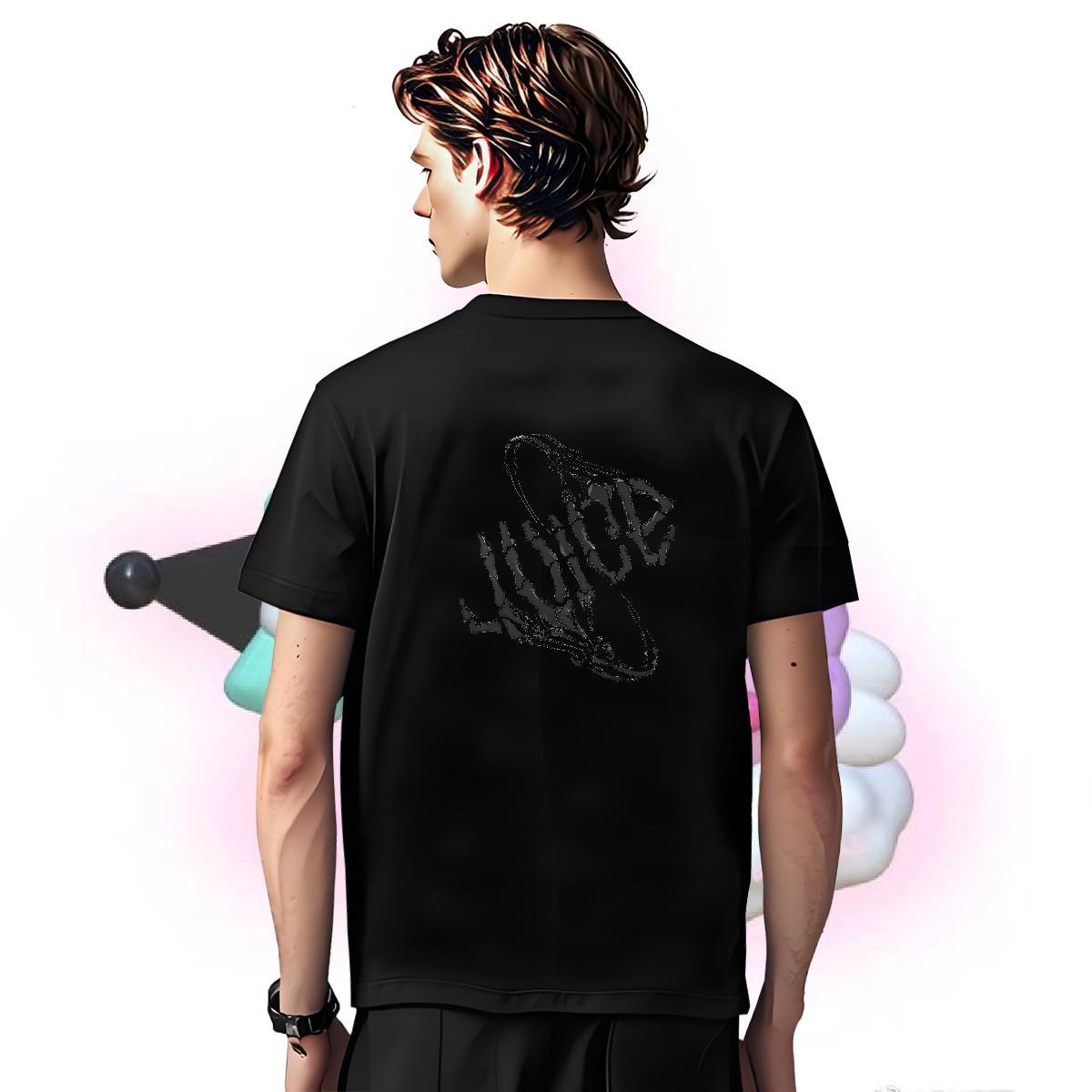 Cool Design T-Shirts 230g 100% Cotton skull Street Wear Floral Print Breathable Short Sleeve Tshirt for Man Woman 2024 DIY Clothings