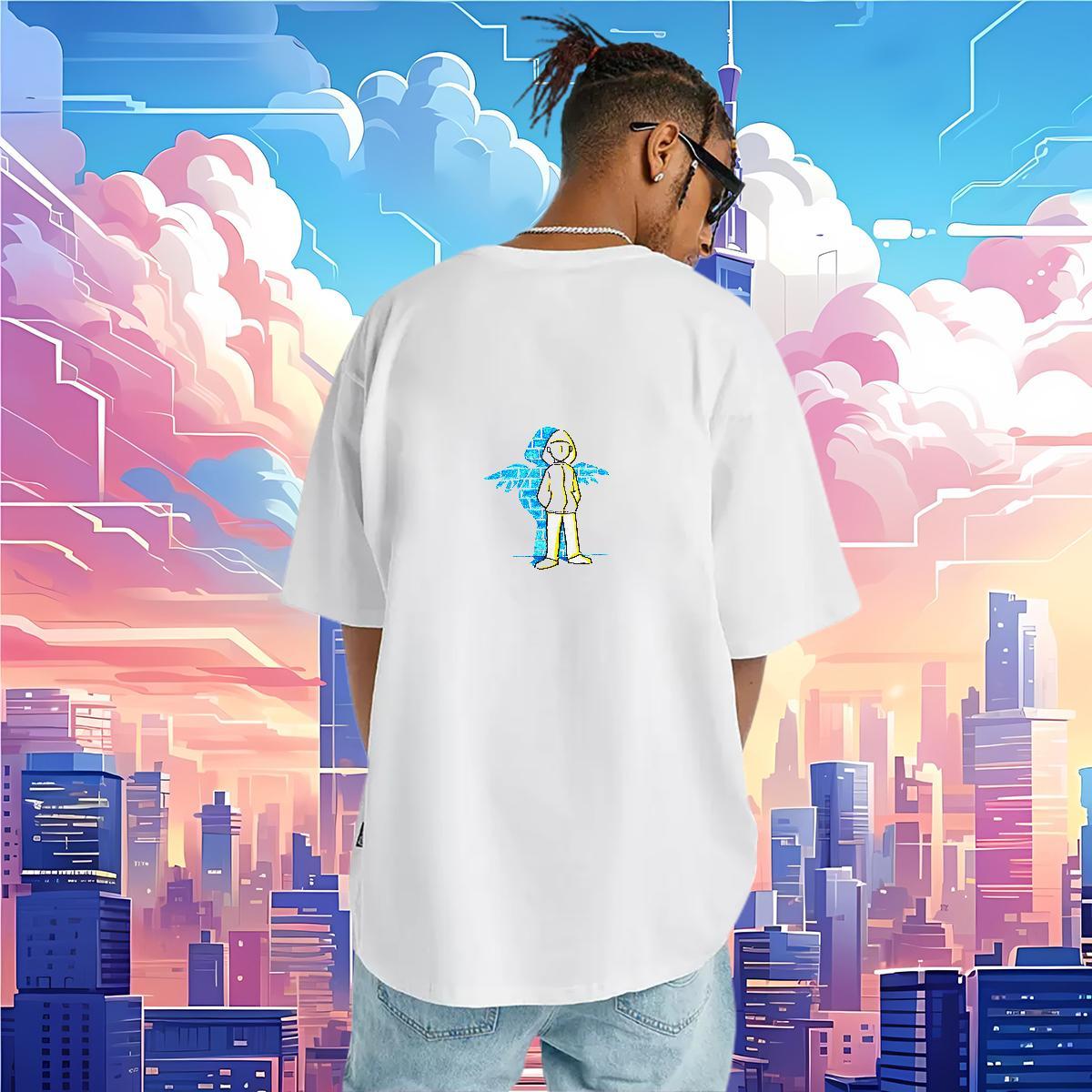 Free Shipping Man T Shirts 230g Cotton portrait Casual Beach DIY Printed Breathable Crew Neck Men Clothes T-Shirt Classic Casual Tshirts