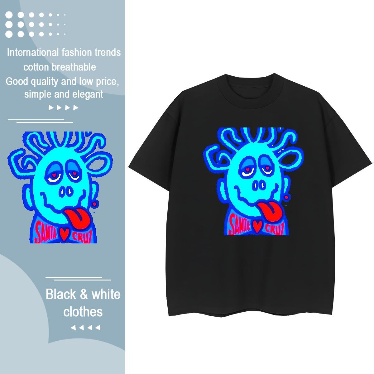 Free Shipping Unisex Tshirts 230g 100% Cotton cute Home Outdoor T Shirts Women Breathable Crew Neck Customized Polos