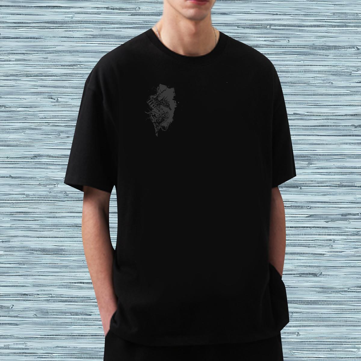 Loose T Shirts Men 230g 100% Cotton skull Outdoor Custom Printing Breathable Mens Tshirts 2024 DIY Tees Shirts