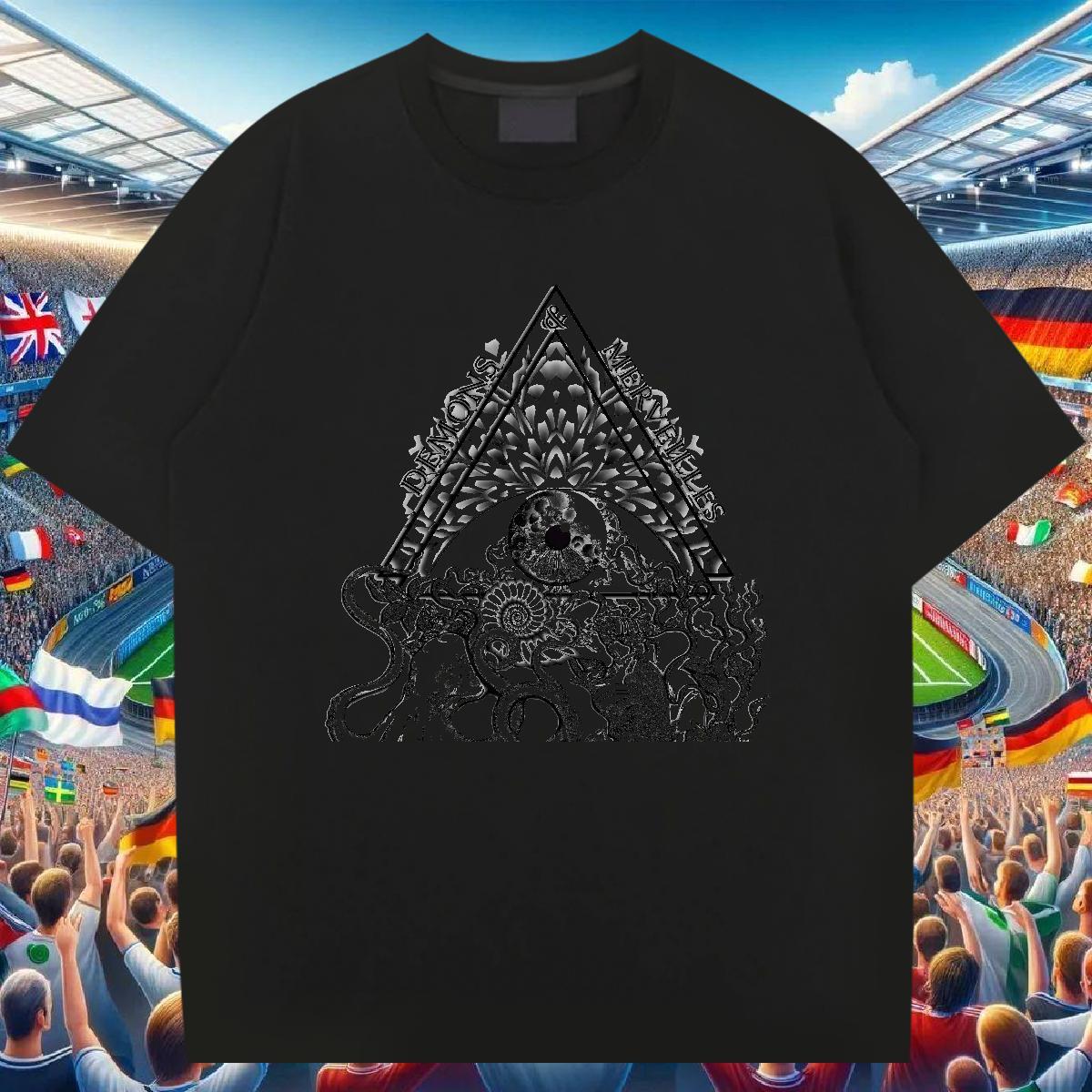 Cool Design T Shirt For Man 100% Cotton 230g eye of the devil Spring Summer Oversized Crew Neck Tshirts 2024 Designer Tee Shirt