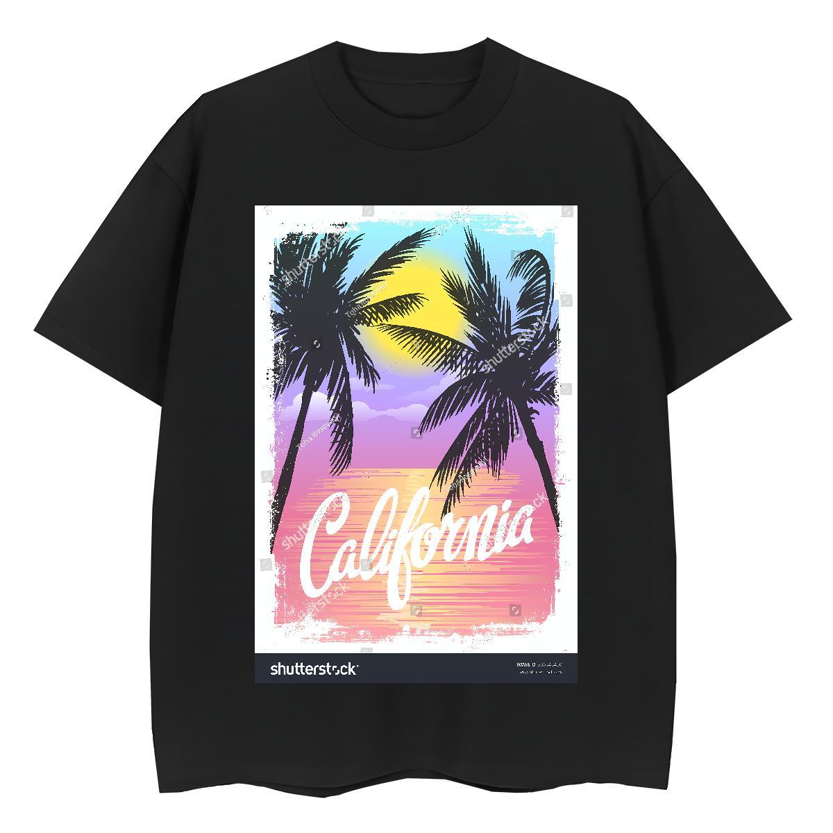 Female Women Tees 230g Cotton sea Street Women T Shirts Breathable Short Sleeve Customized Print Wear