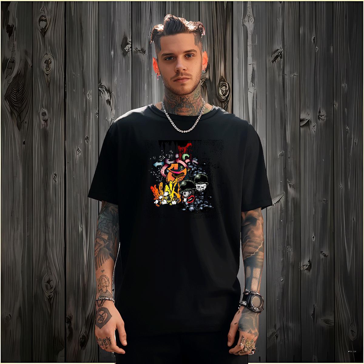 TOP Quality T-Shirts for Men 230g 100% Cotton skull Sport Custom Big Size O Neck Short Sleeves Tshirt for Man Woman Fashion Designer Tees