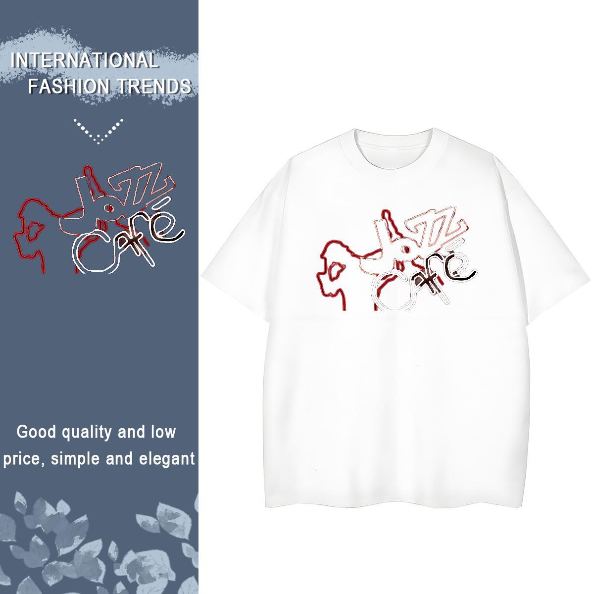 Unisex Tshirt for Man Woman 230g 100% Cotton letter Casual Sport T Shirt For Woman Breathable Soft Anime Tops
