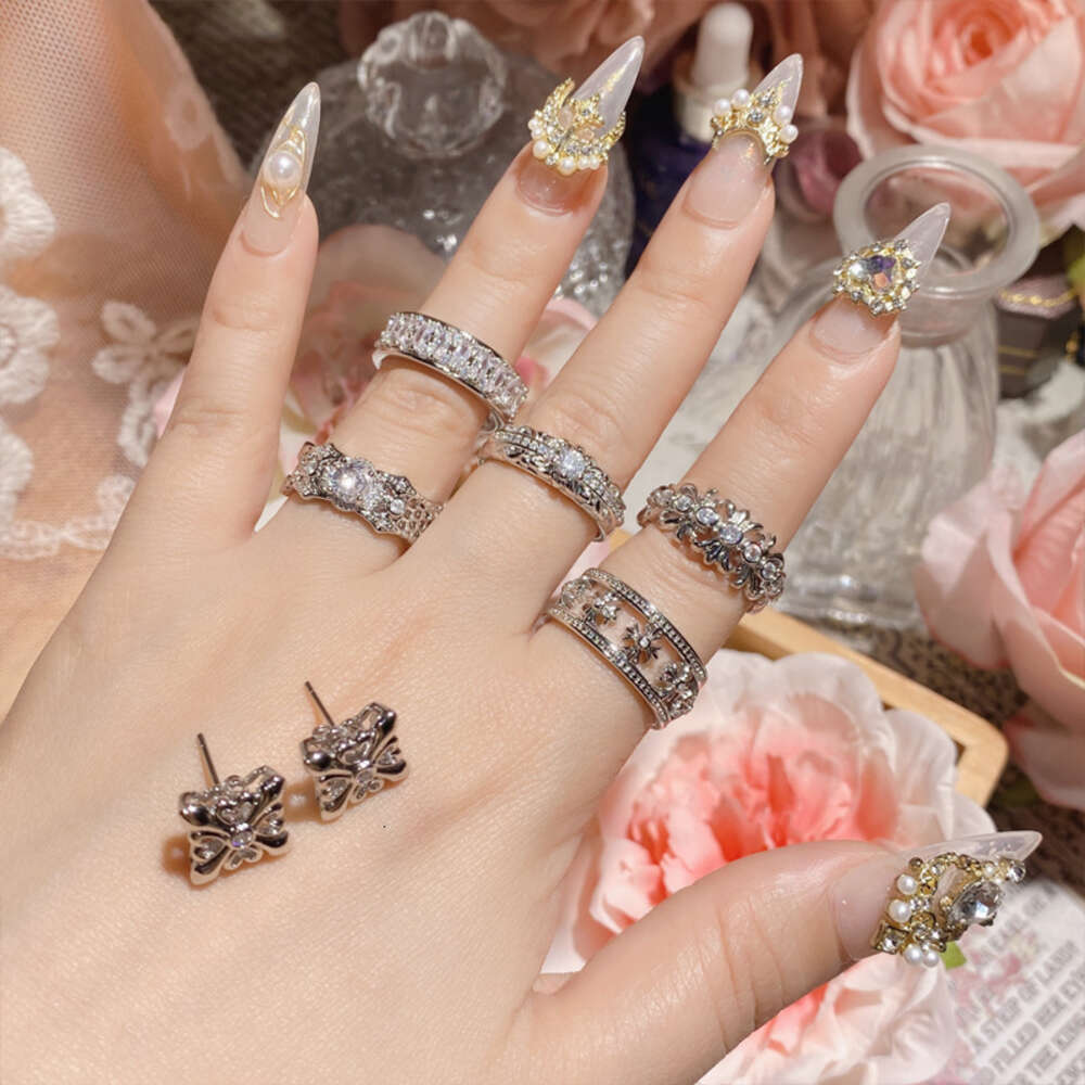 niche hip hop cross flower earrings Luxury Designer Jewelry 925 Sterling Silver Fill Radiant Shape Cubic Zircon Party Diamond Women Engagement Bridal 