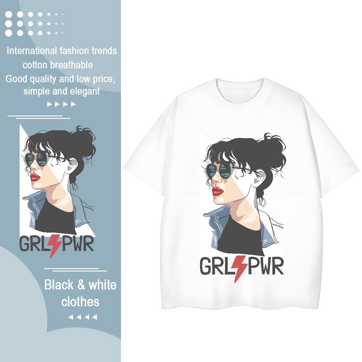 Free Shipping Men T Shirts 230g Cotton portrait Street wear Hip Hop DIY Anime Crew Neck Couples T Shirts Designer Fashion Clothings