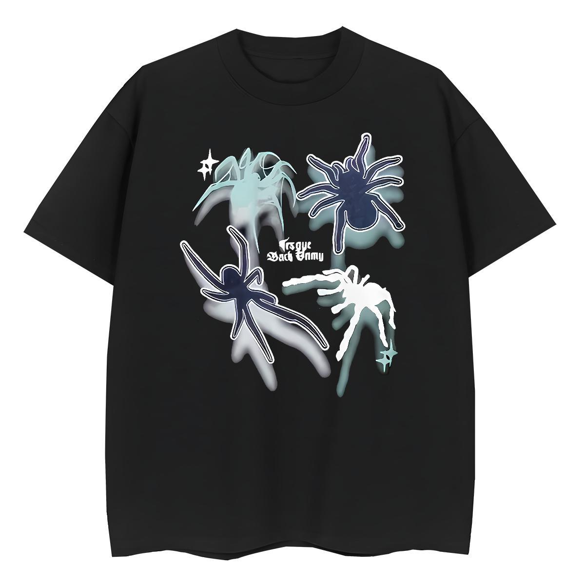 Casual New Tshirt for Man Woman spider Casual Daily Wear 230g Cotton Clothes O Neck Short Sleeves Unisex T-Shirts for Men Custom Big Size