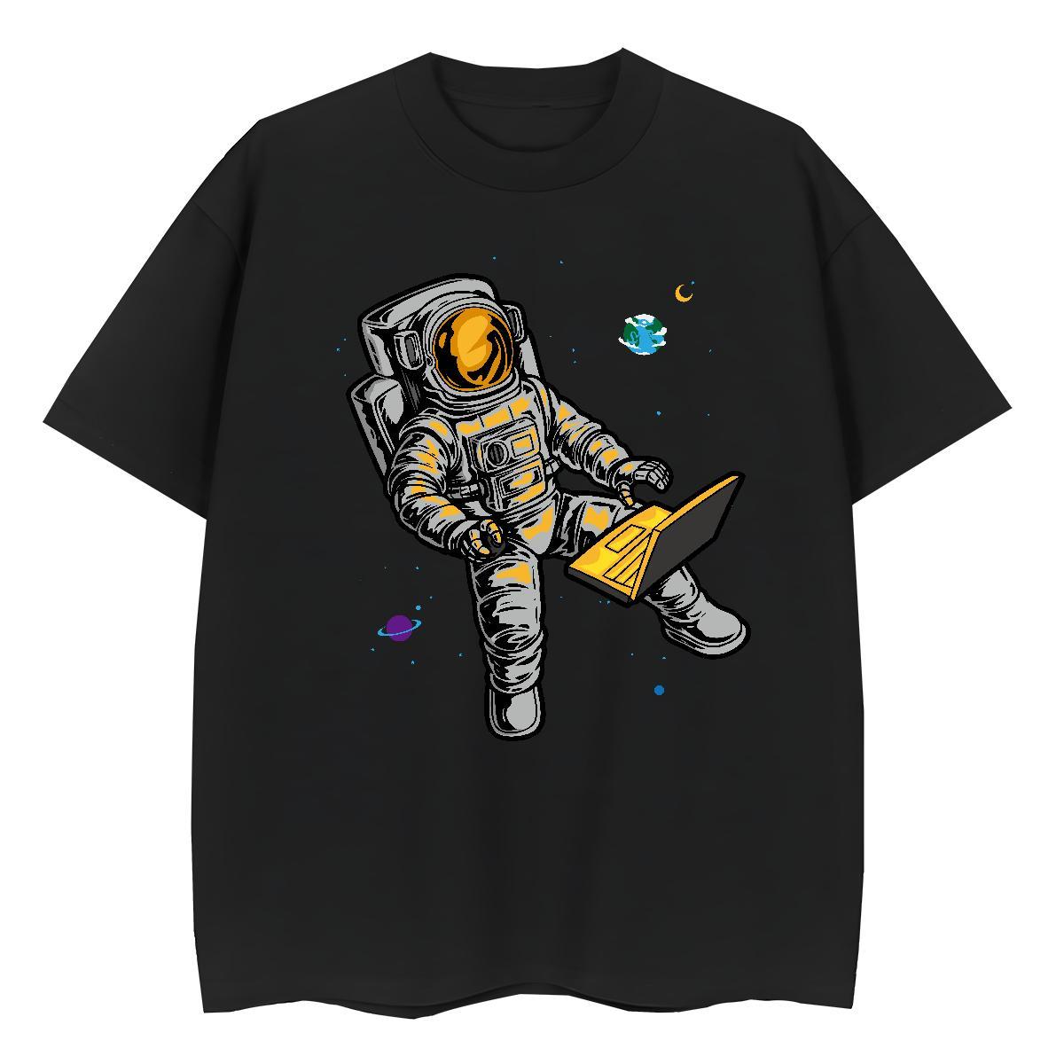 Popular Womens Tshirts 100% Cotton 230g universe Outdoor Womens T Shirts Short sleeve Soft Skull Clothes