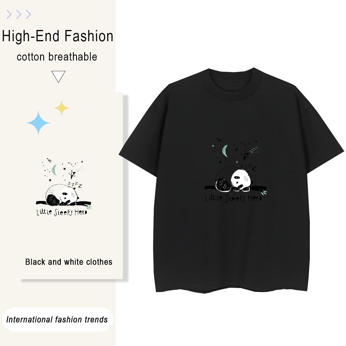 Cool Design T-Shirts for Men 230g Cotton letter Home Outdoor Cartoon Printing L-4XL O-Neck Short Sleeve Men Tees DIY Tops Shirt