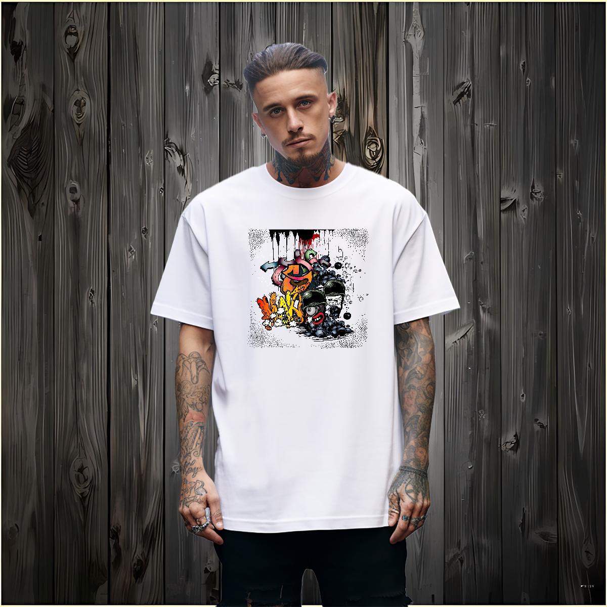 TOP Quality T-Shirts for Men 230g 100% Cotton skull Sport Custom Big Size O Neck Short Sleeves Tshirt for Man Woman Fashion Designer Tees