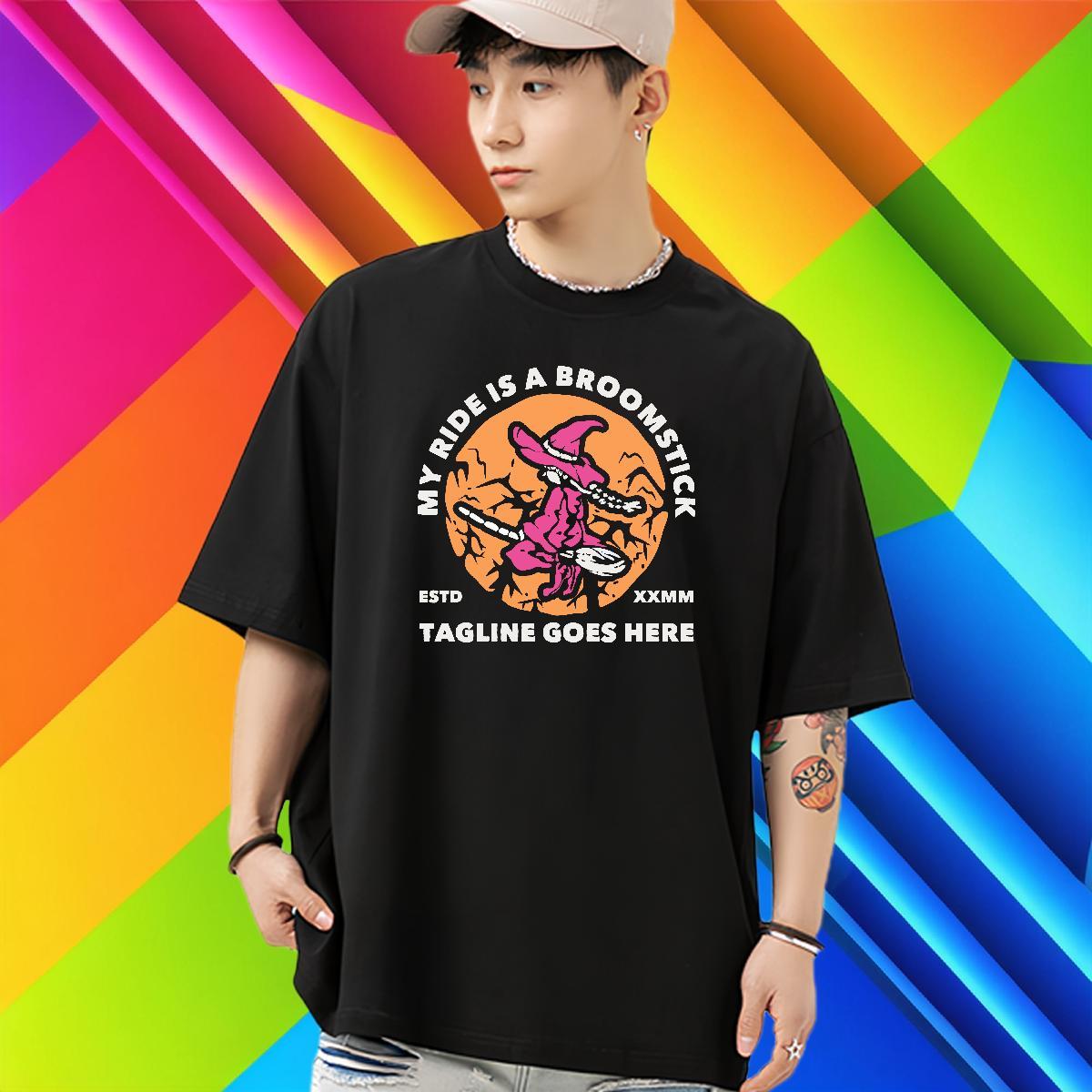 Brand T Shirt For Man 230g 100% Cotton letter Anime Printing Street Oversized 3XL 4XL O Neck Short Sleeves Men Tops Tees Casual New Polos