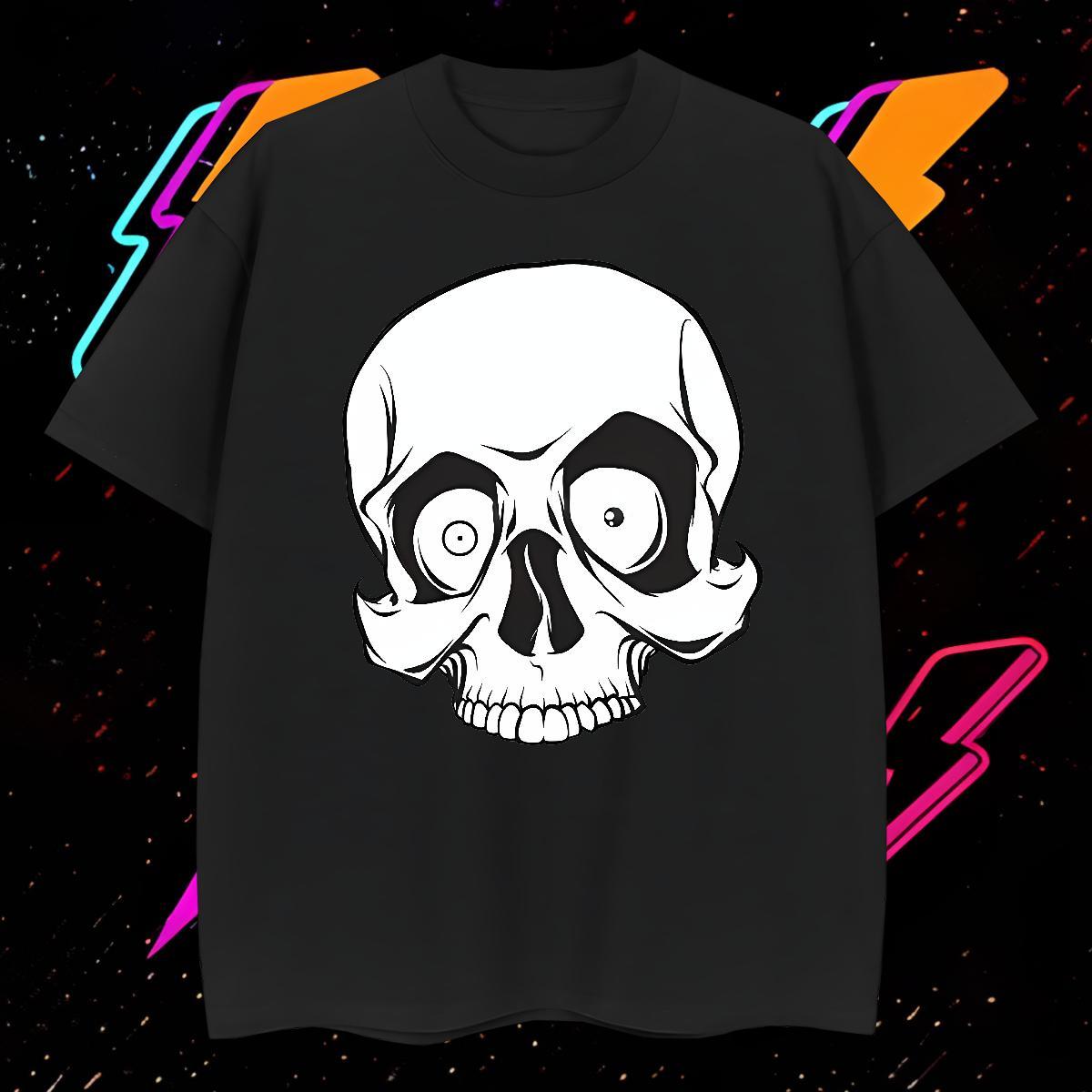 Wholesale T Shirts Men 230g Cotton skull Street Wear Custom Printing Breathable Couples T Shirts 2024 Clothes