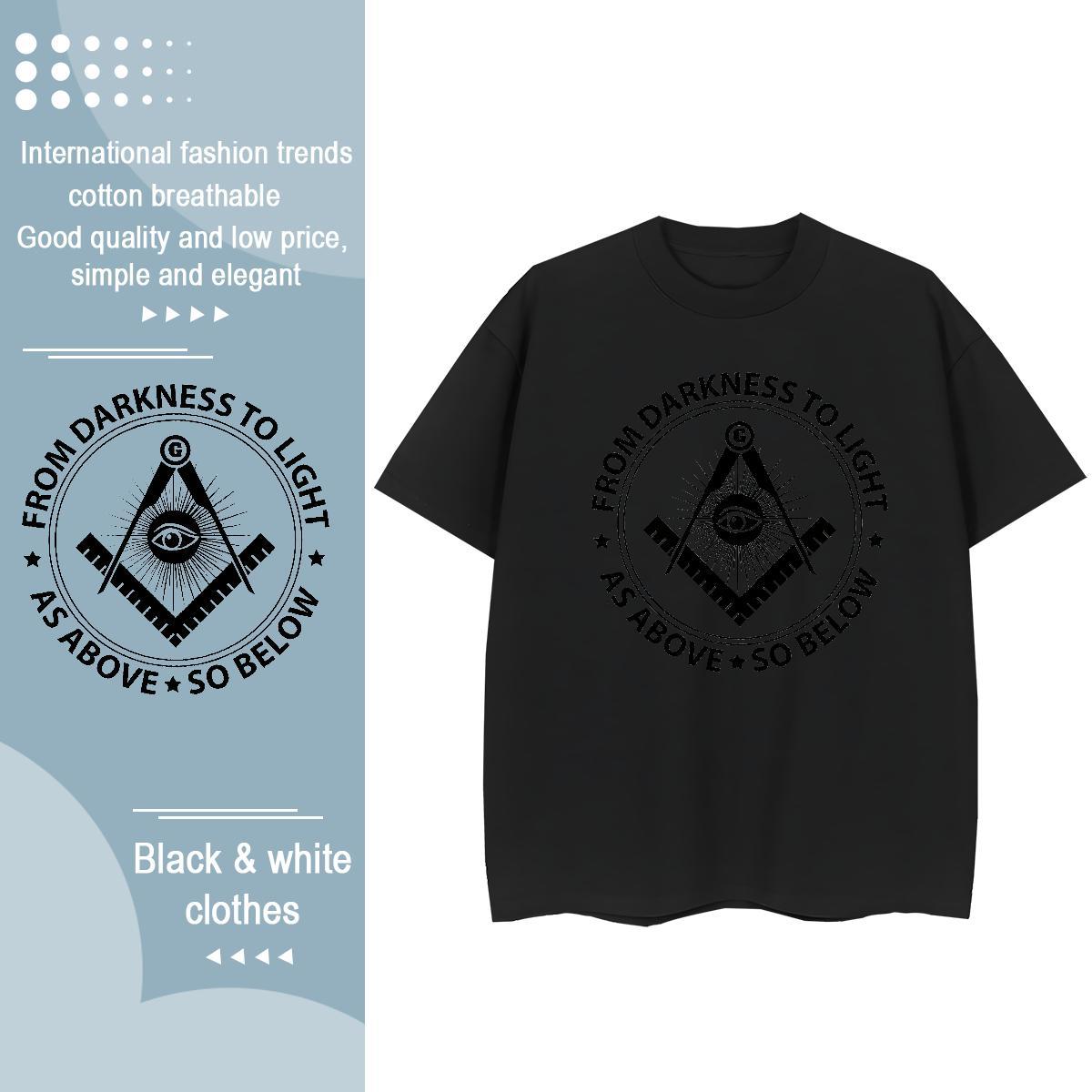 Cool Design T shirt 230g Pure Cotton eye of the devil Outdoor DIY Logo Oversized Breathable Soft Men Tops Tees DIY Customized Clothes