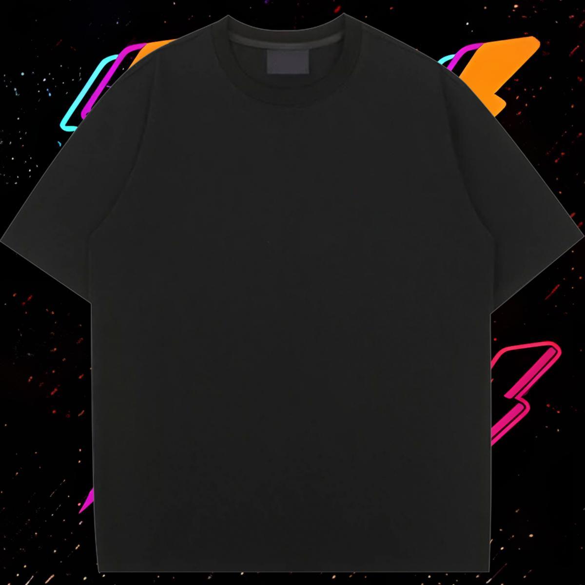 Loose Woman Tshirt 100% Cotton 230g letter Casual T Shirt For Woman O-Neck Short Sleeve DIY Anime Tops Shirt
