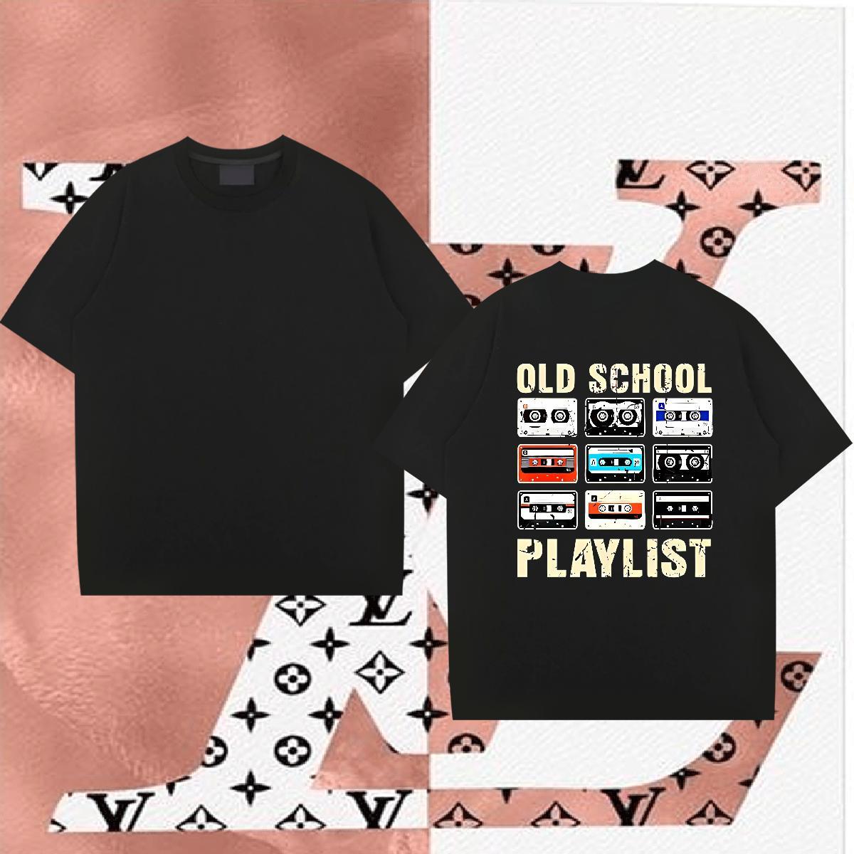 Designer Fashion Couples T Shirts radio Street Casual 230g Cotton Tops Breathable Short Sleeve Soft Man T Shirts Cartoon Print