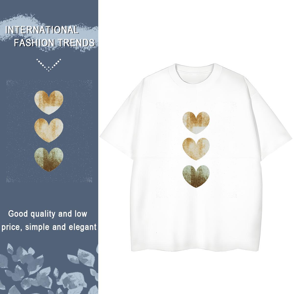 Designer Nice Women Tshirts 230g Pure Cotton icon Street Woman T Shirts Crew Neck Breathable Cartoon Print Top Tees